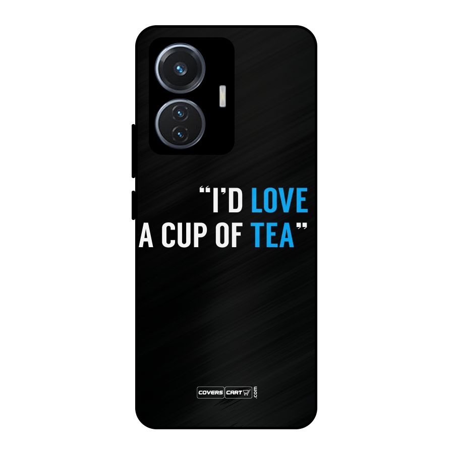 Love Tea Metal Back Case for iQOO Z6 44W