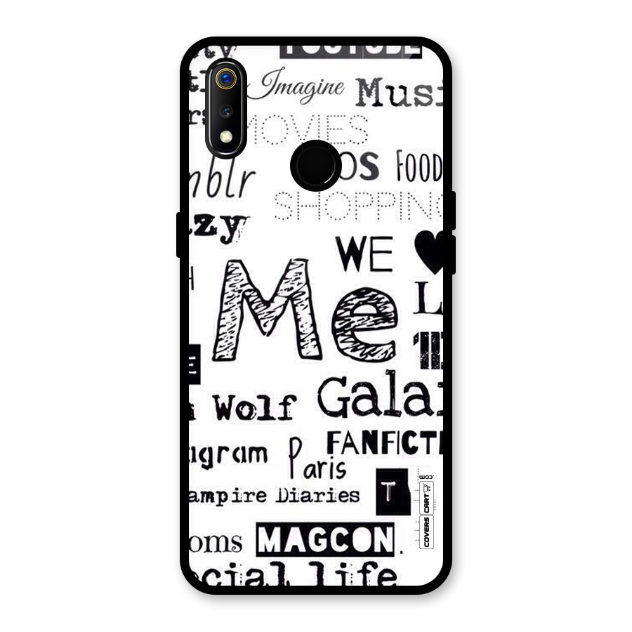 Love Things Glass Back Case for Realme 3i
