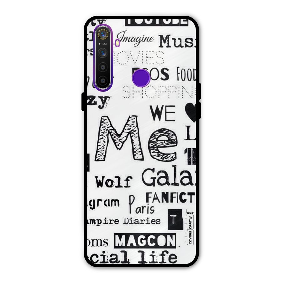 Love Things Glass Back Case for Realme 5s