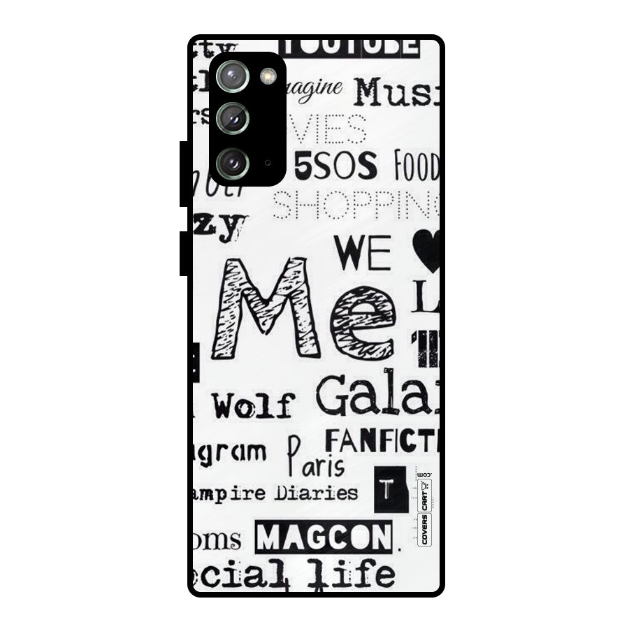 Love Things Metal Back Case for Galaxy Note 20