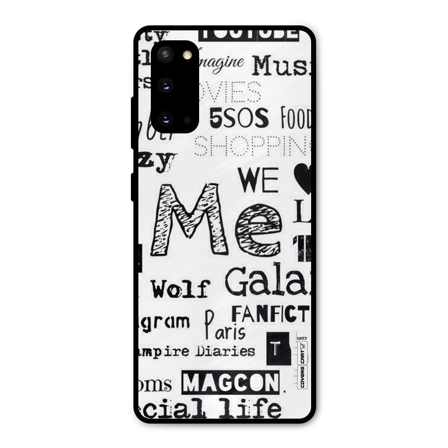 Love Things Metal Back Case for Galaxy S20