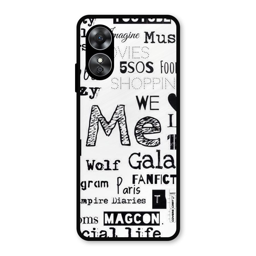 Love Things Metal Back Case for Oppo A17