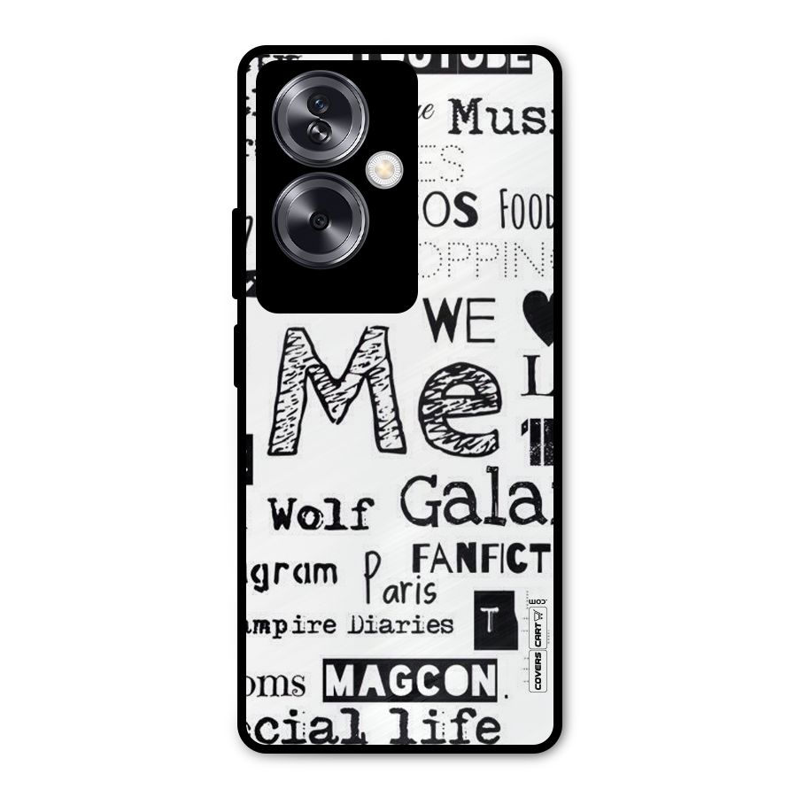 Love Things Metal Back Case for Oppo A79 5G
