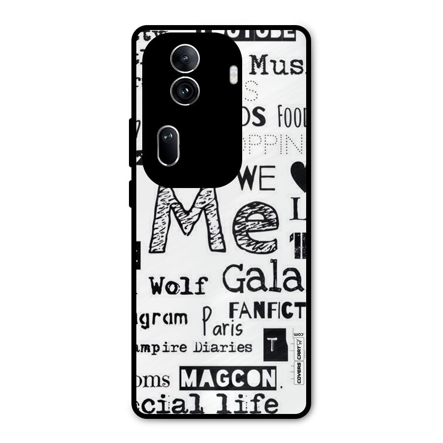 Love Things Metal Back Case for Oppo Reno11 Pro 5G