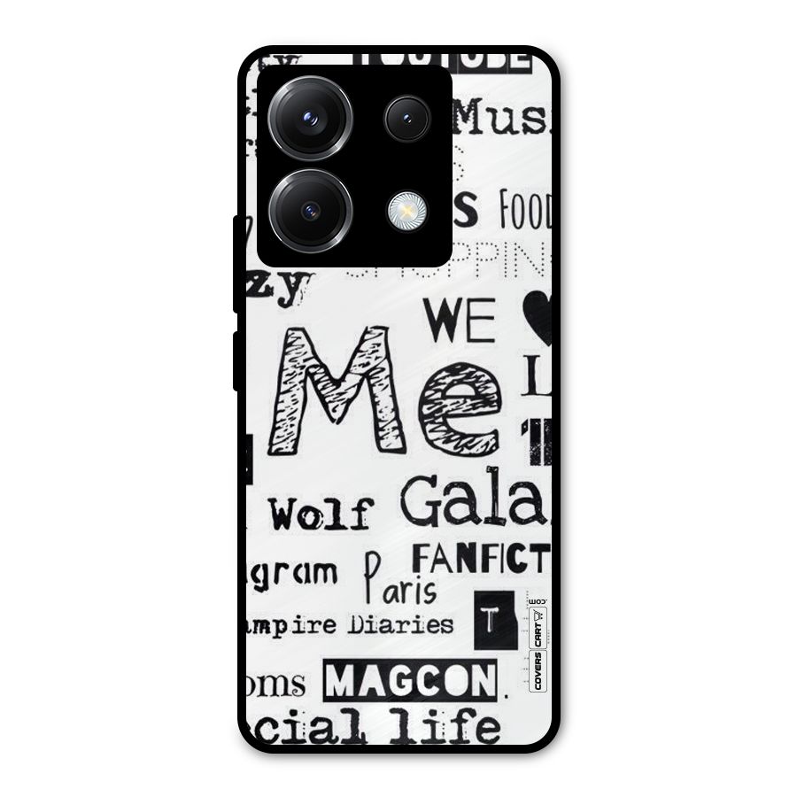 Love Things Metal Back Case for Poco X6