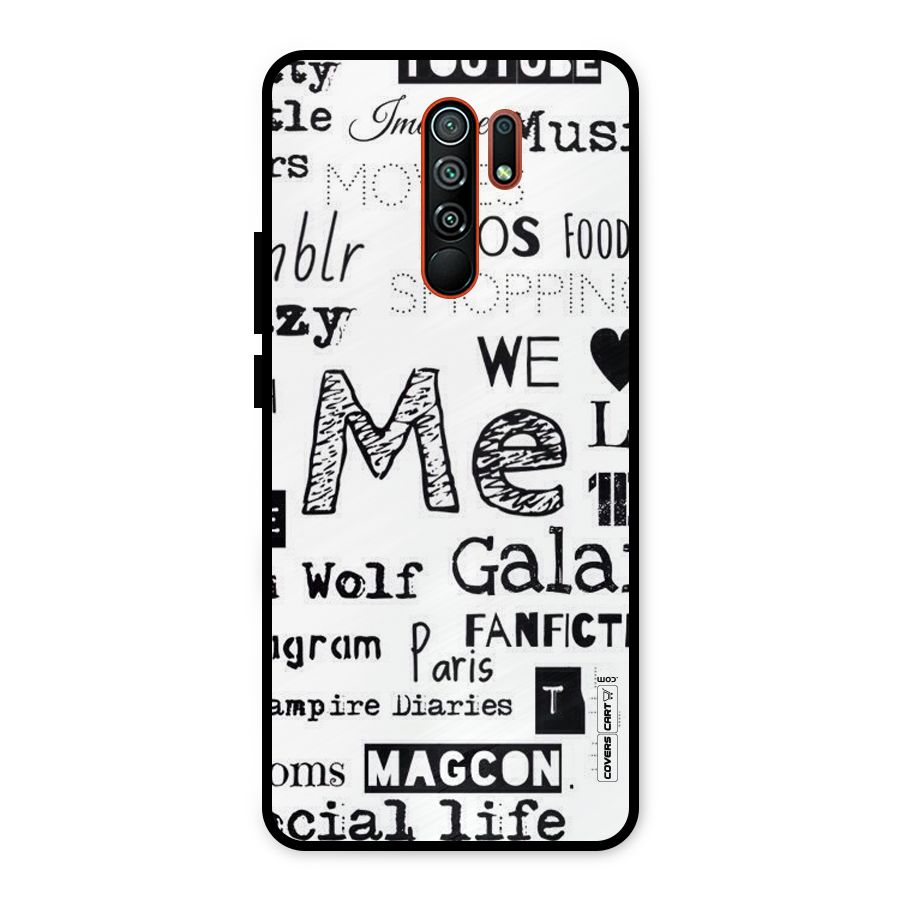 Love Things Metal Back Case for Redmi 9 Prime