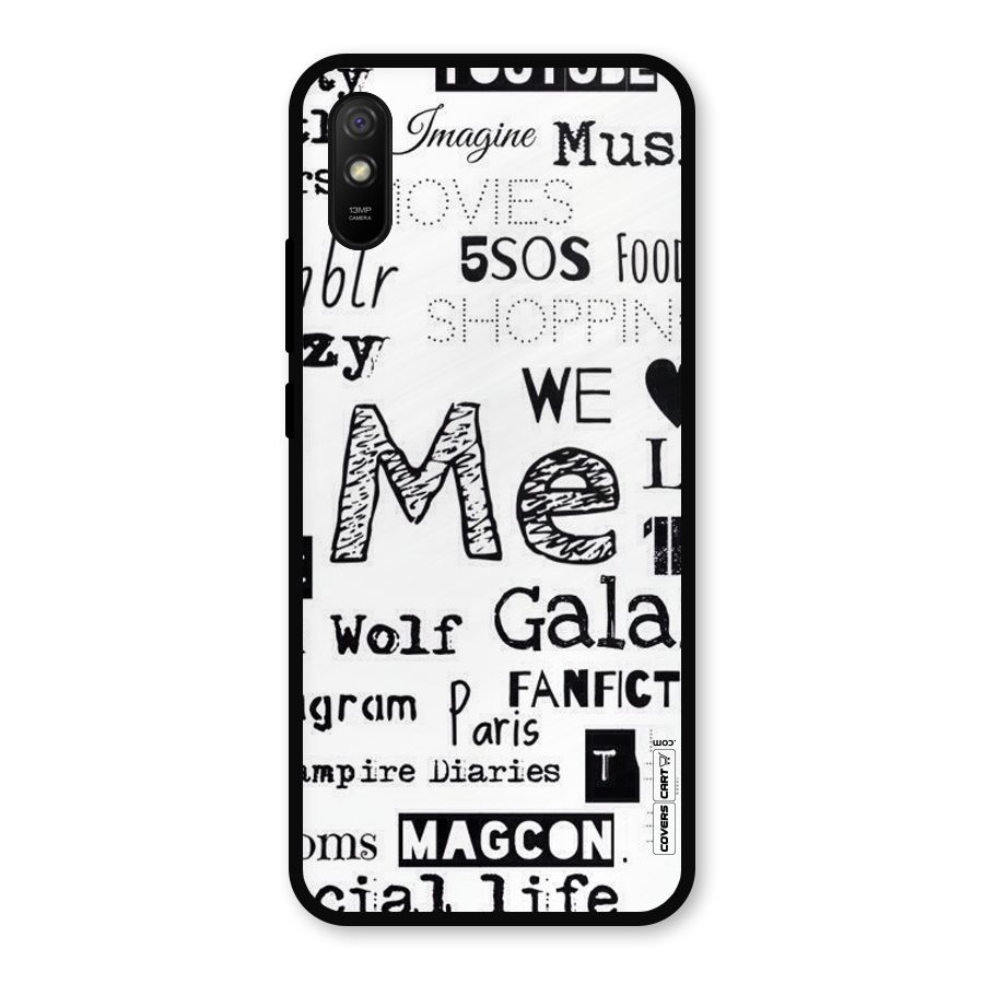 Love Things Metal Back Case for Redmi 9a