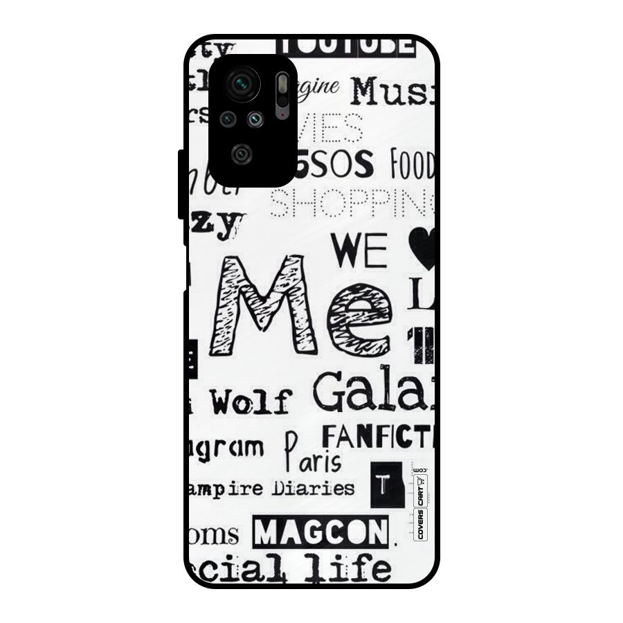 Love Things Metal Back Case for Redmi Note 10S
