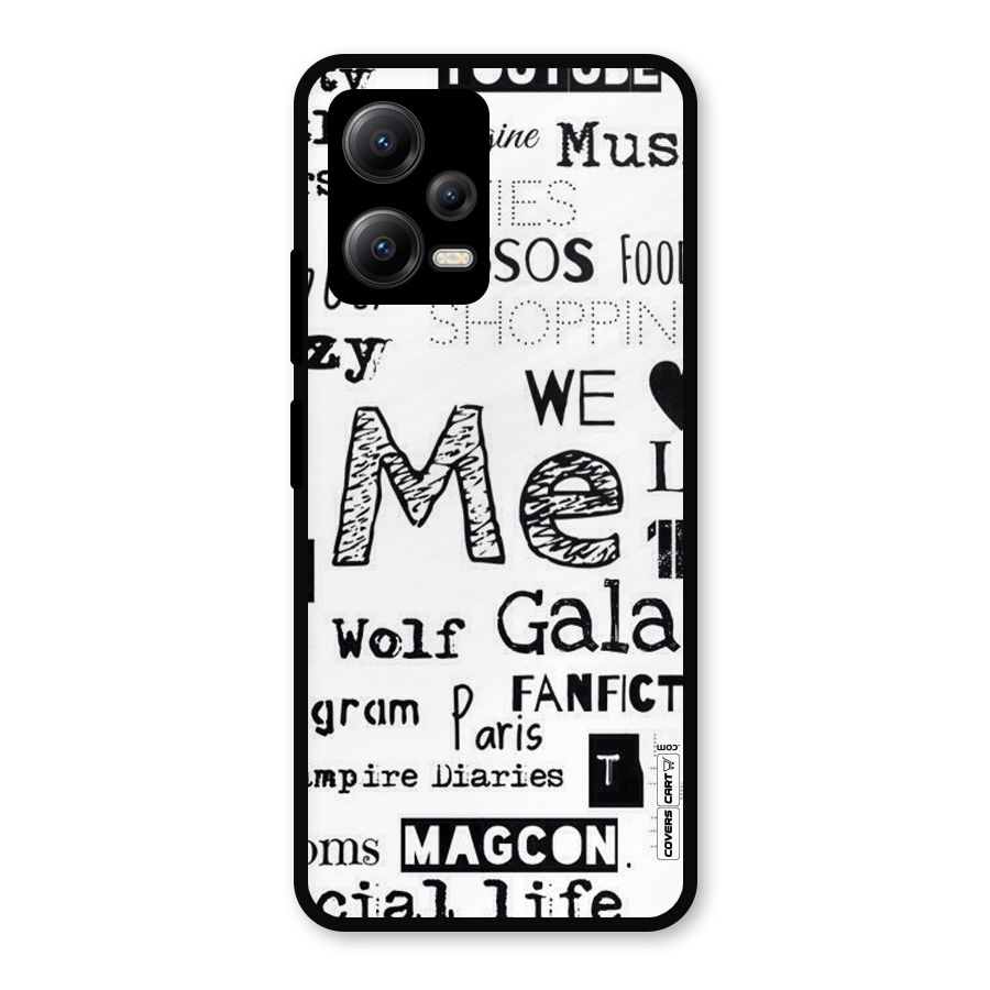 Love Things Metal Back Case for Redmi Note 12 5G