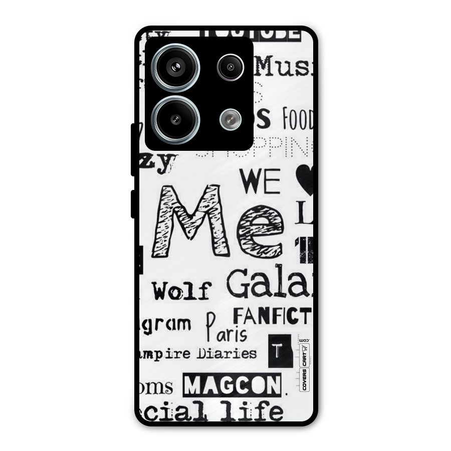 Love Things Metal Back Case for Redmi Note 13 Pro 5G