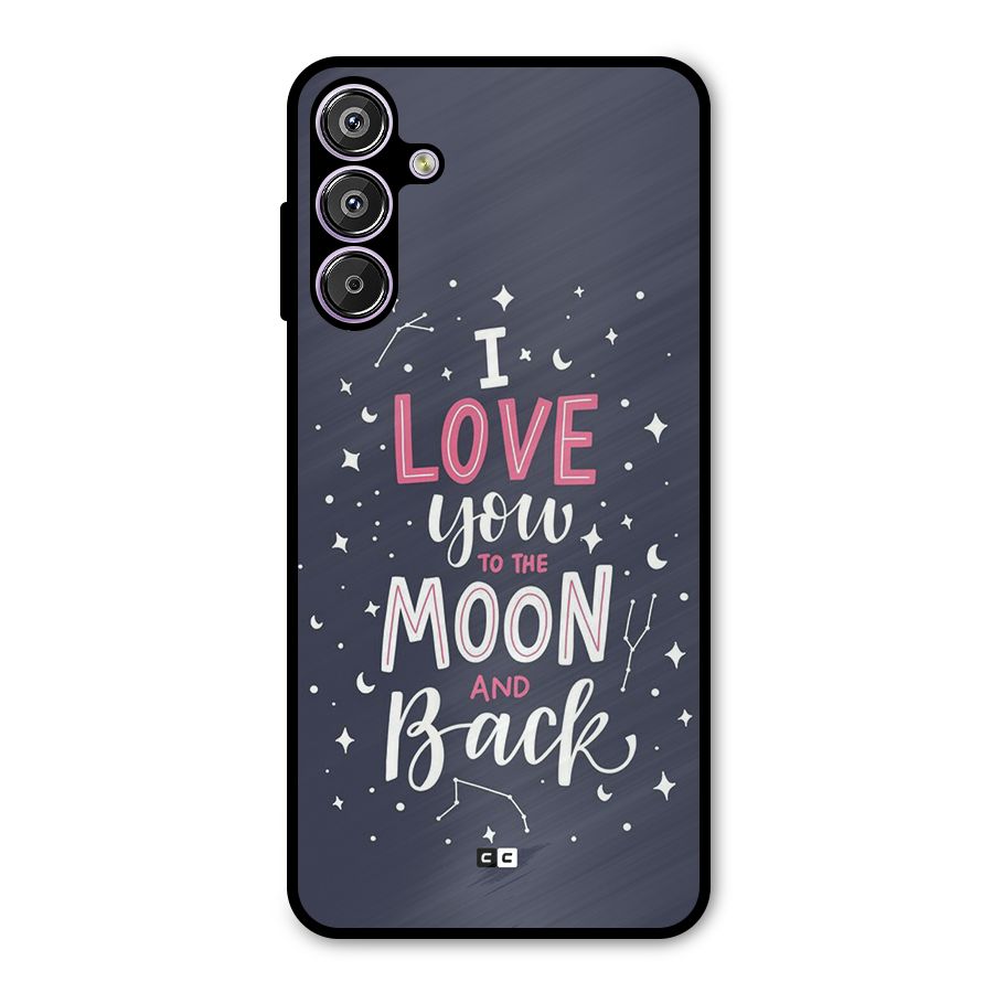 Love To The Moon Metal Back Case for Galaxy M15