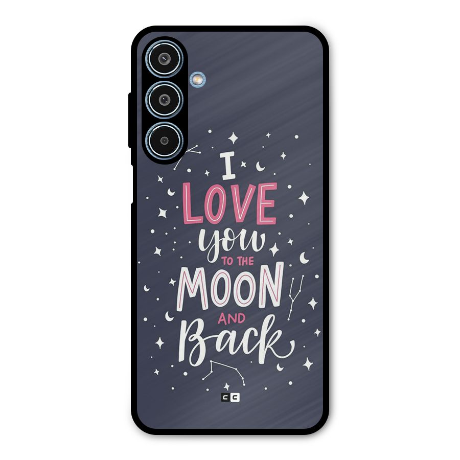 Love To The Moon Metal Back Case for Galaxy M35