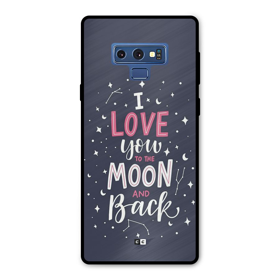 Love To The Moon Metal Back Case for Galaxy Note 9
