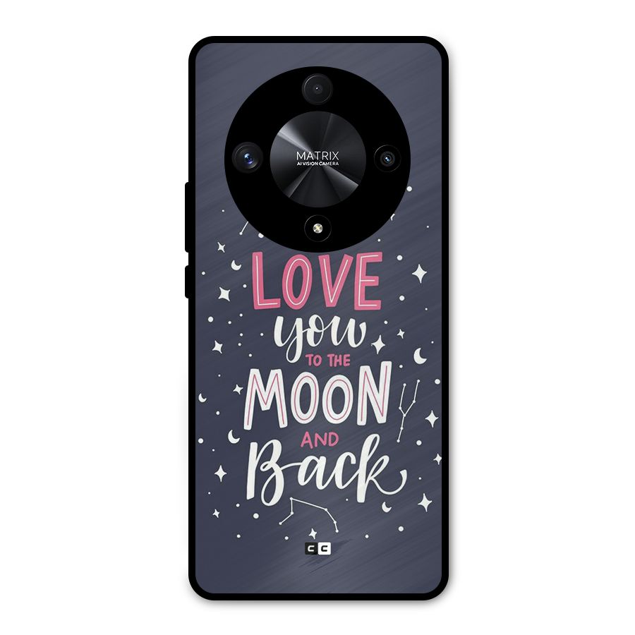 Love To The Moon Metal Back Case for Honor X9b