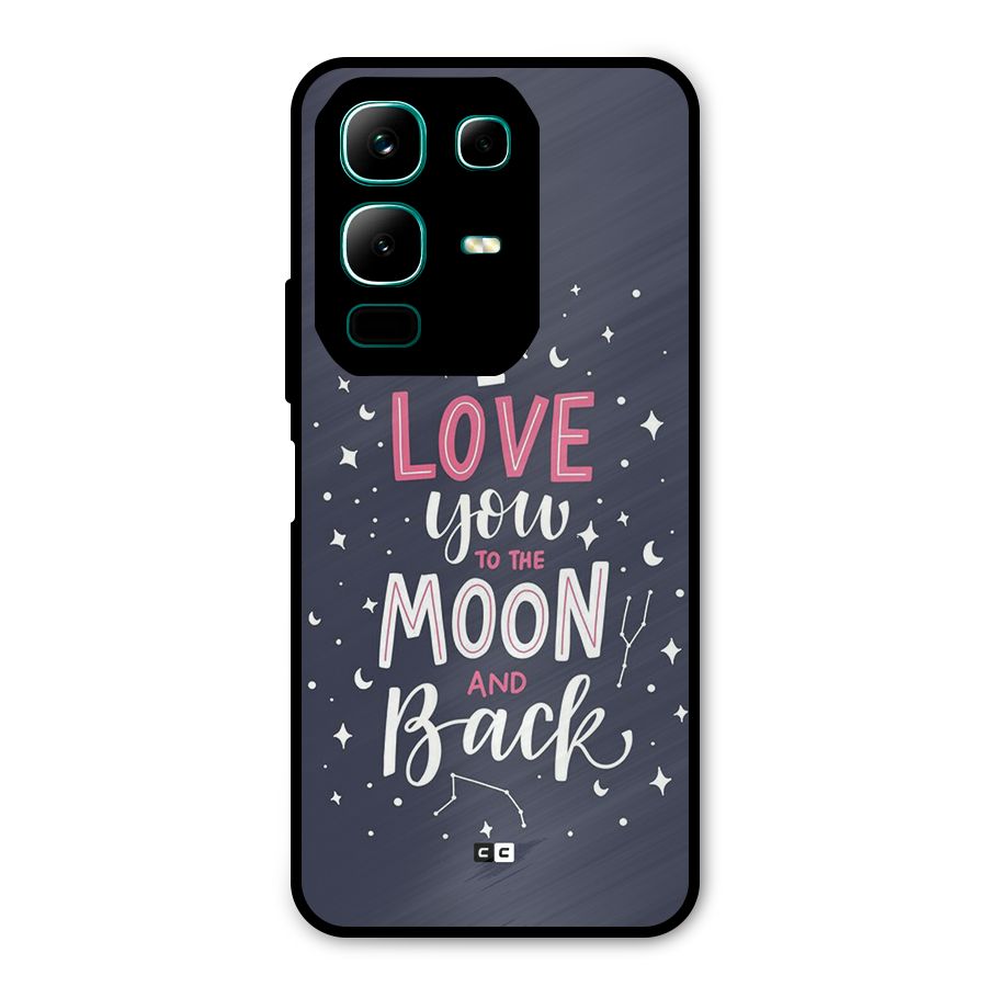 Love To The Moon Metal Back Case for Infinix Note 50x