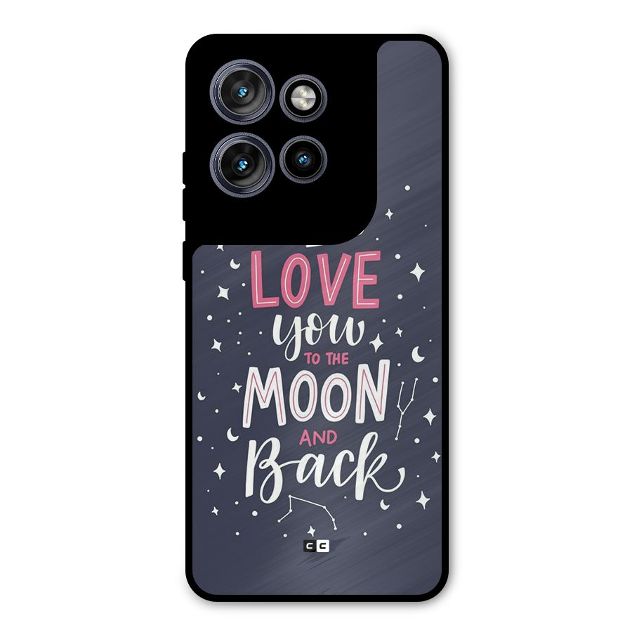Love To The Moon Metal Back Case for Motorola Edge 50 Neo