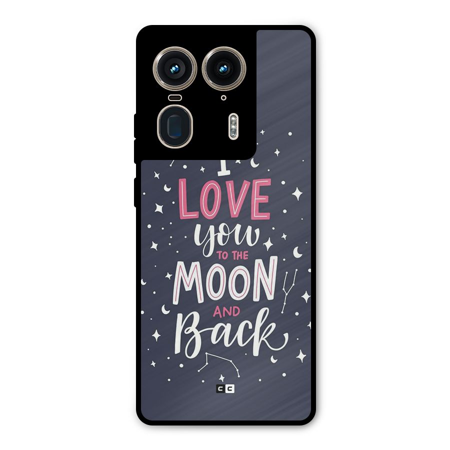 Love To The Moon Metal Back Case for Motorola Edge 50 Ultra
