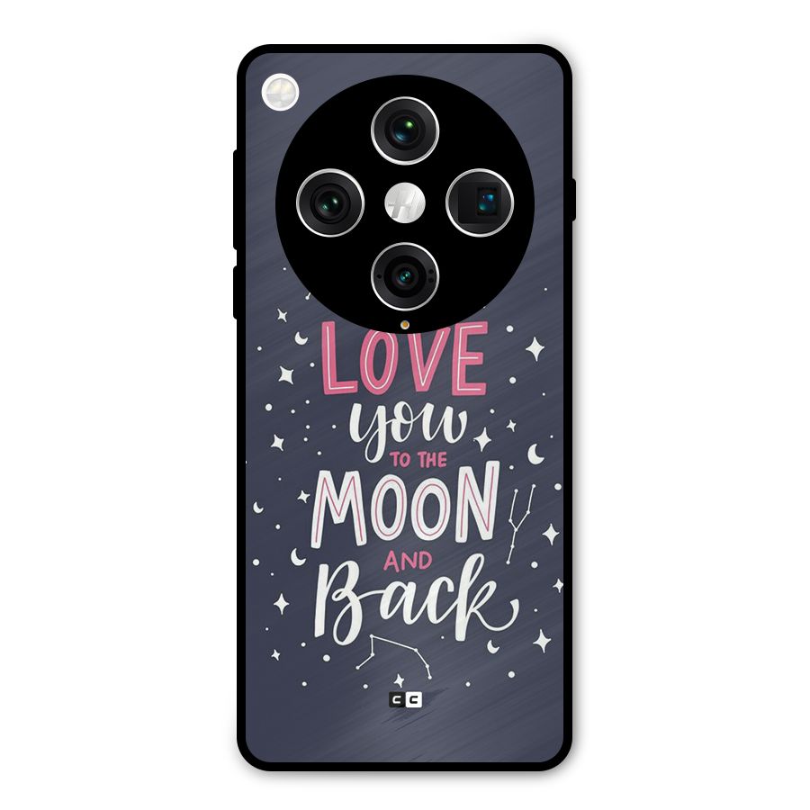 Love To The Moon Metal Back Case for Oppo Find X8 Pro