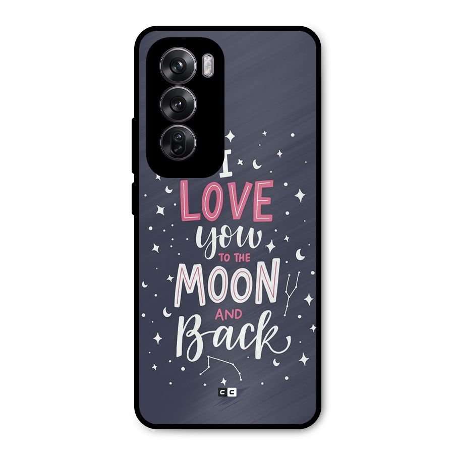 Love To The Moon Metal Back Case for Oppo Reno12 Pro