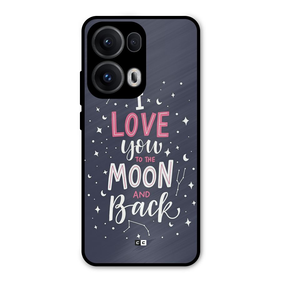 Love To The Moon Metal Back Case for Oppo Reno13 Pro
