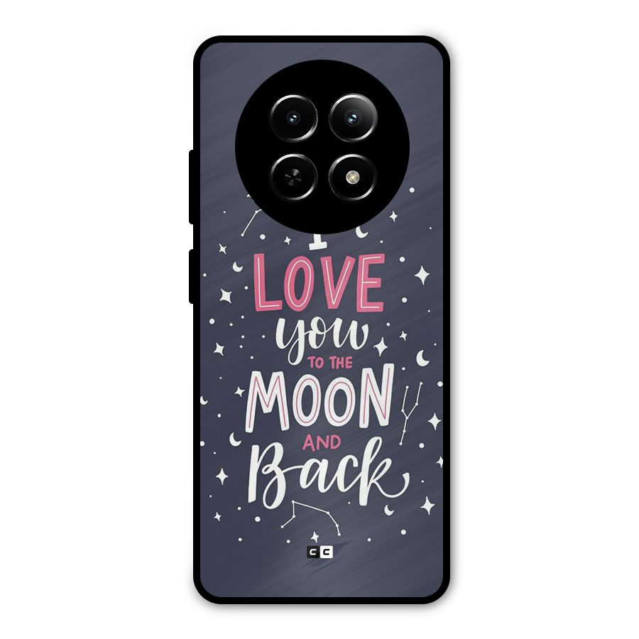 Love To The Moon Metal Back Case for Realme 12 5G
