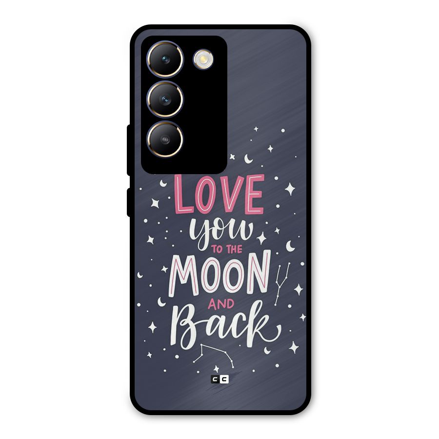 Love To The Moon Metal Back Case for Vivo T3 5G