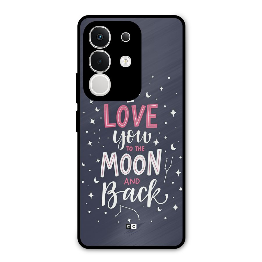 Love To The Moon Metal Back Case for Vivo T4x