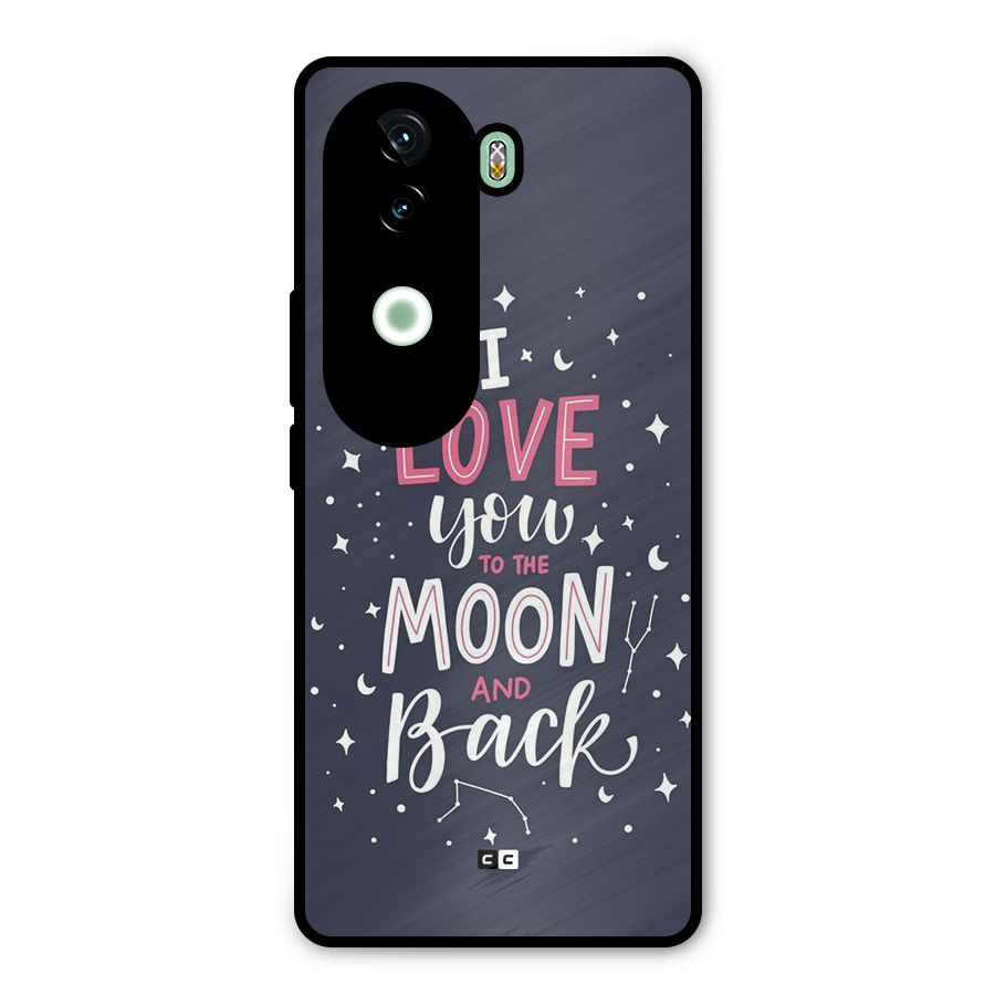 Love To The Moon Metal Back Case for Vivo V40e