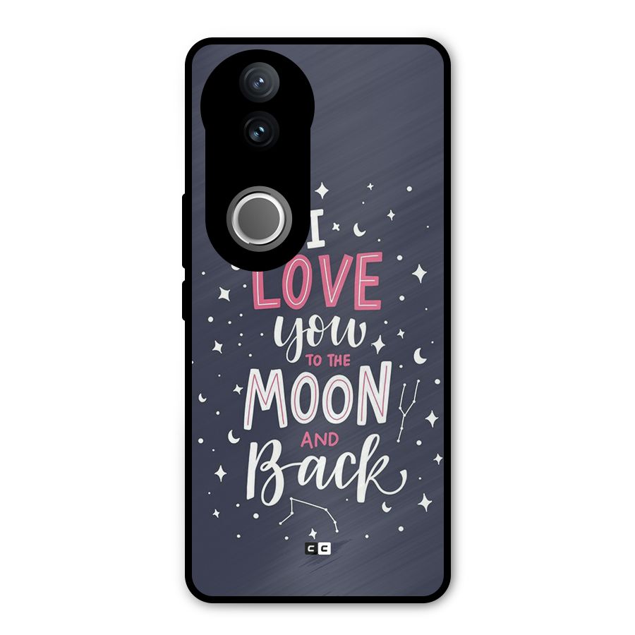 Love To The Moon Metal Back Case for Vivo V50e
