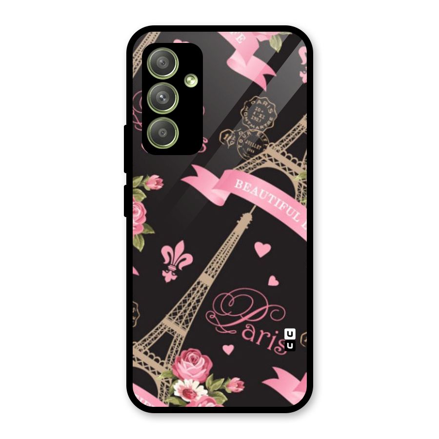 Love Tower Glass Back Case for Galaxy A54