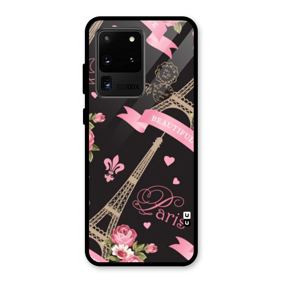 Love Tower Glass Back Case for Galaxy S20 Ultra