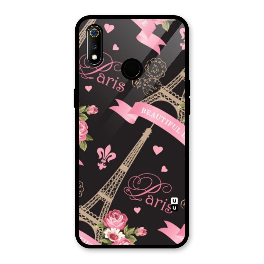 Love Tower Glass Back Case for Realme 3i
