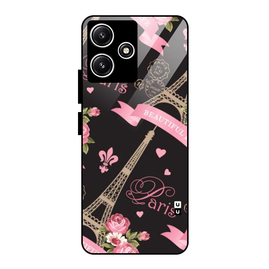 Love Tower Glass Back Case for Redmi 12 5G