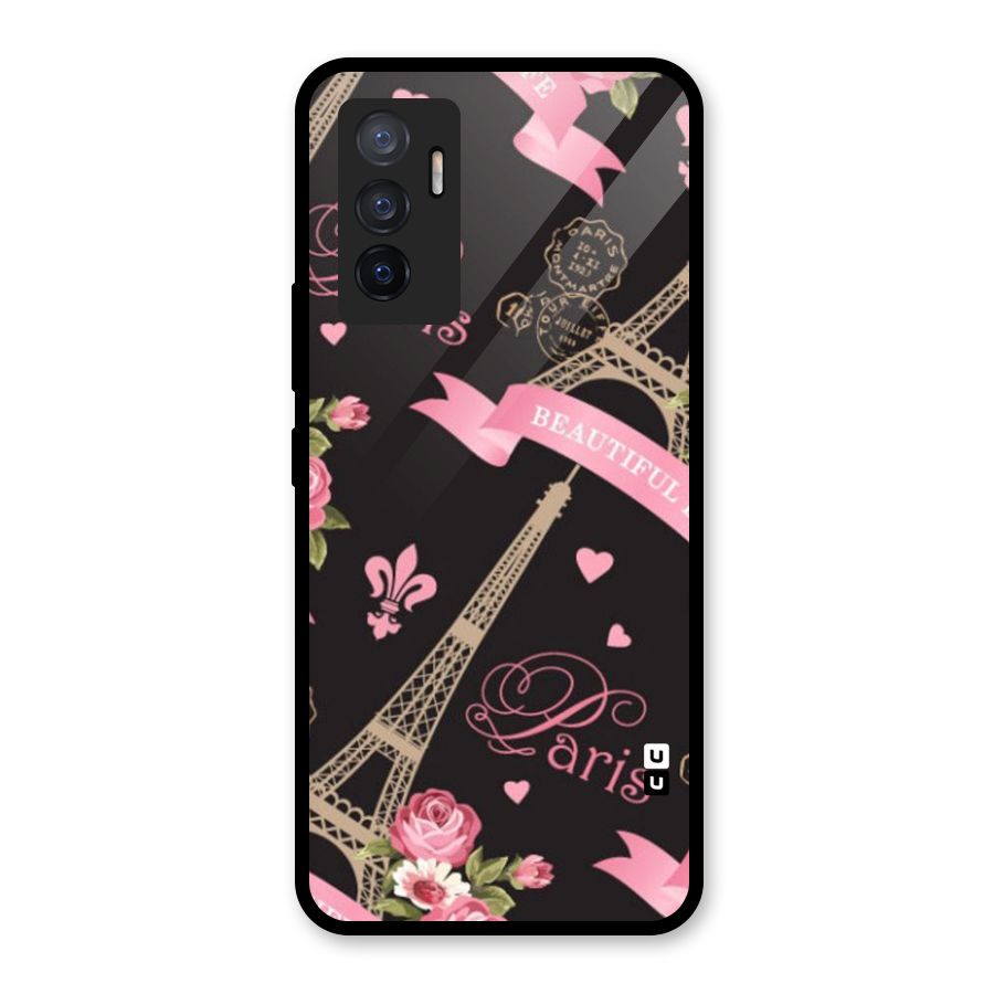 Love Tower Glass Back Case for Vivo V23e