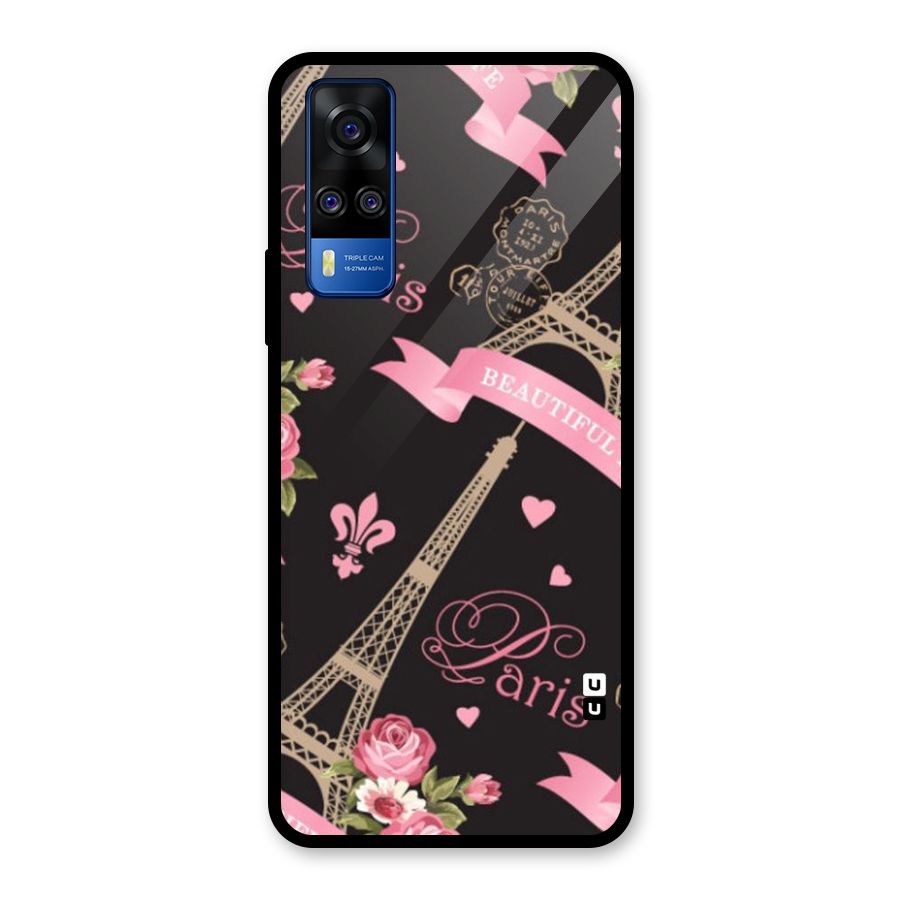 Love Tower Glass Back Case for Vivo Y31