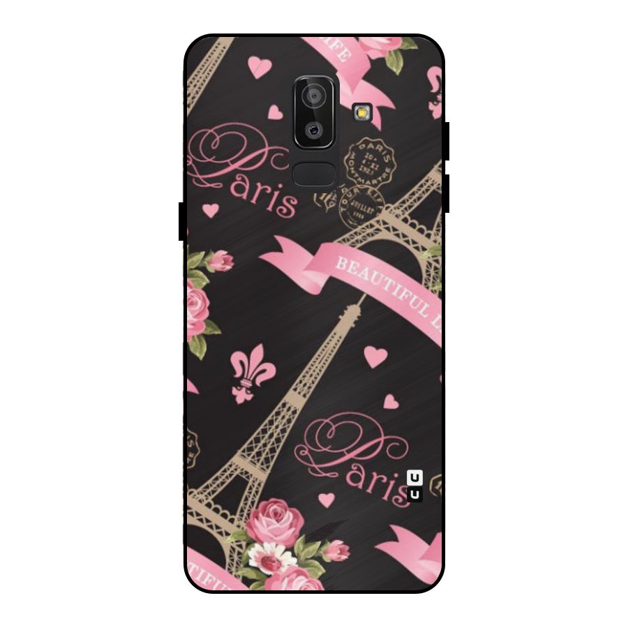 Love Tower Metal Back Case for Galaxy J8