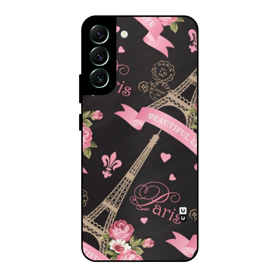 Love Tower Metal Back Case for Galaxy S22 Plus 5G