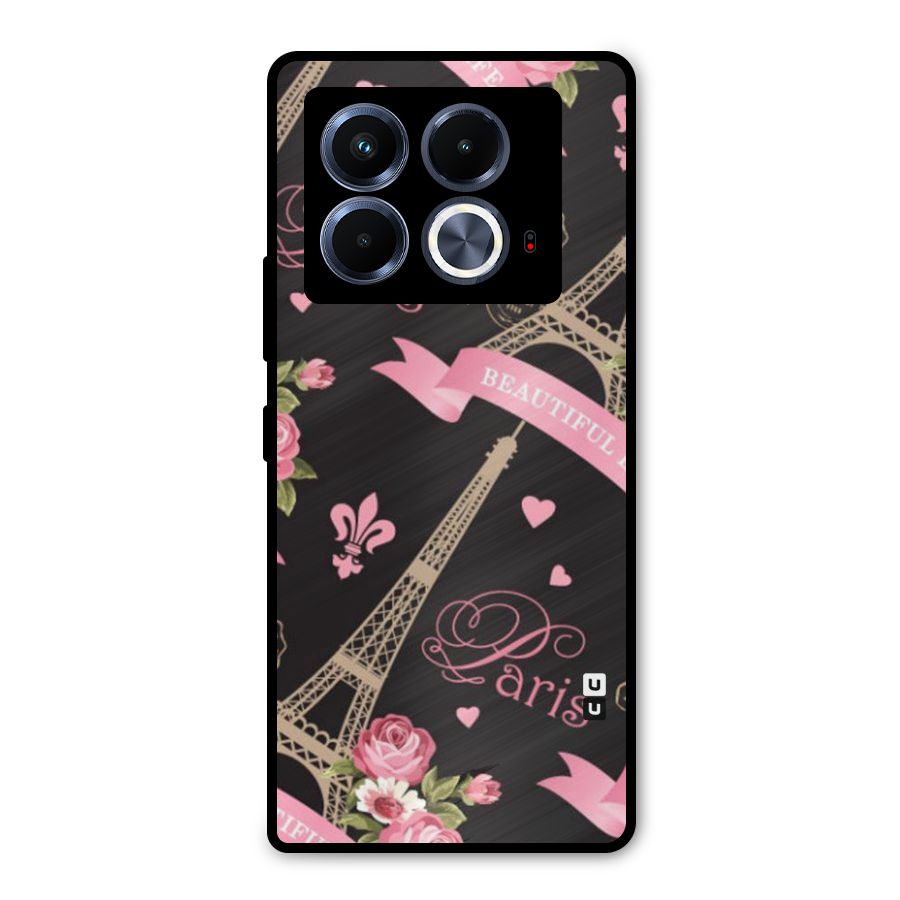 Love Tower Metal Back Case for Infinix Note 40 5G