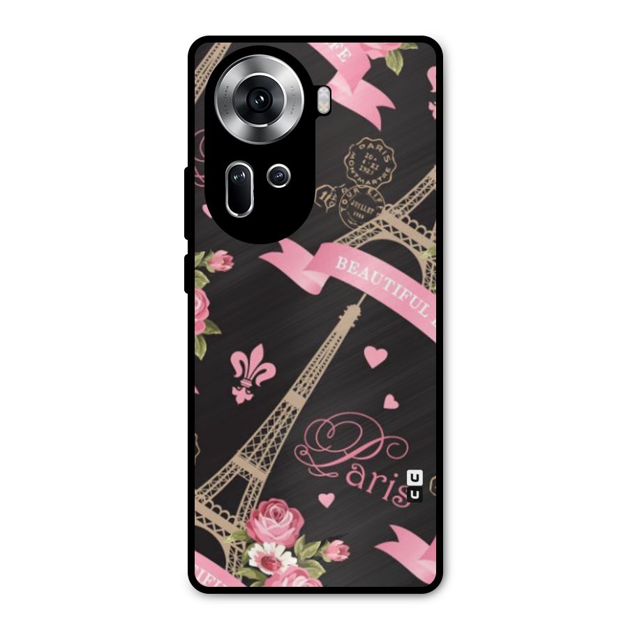 Love Tower Metal Back Case for Oppo Reno11 5G