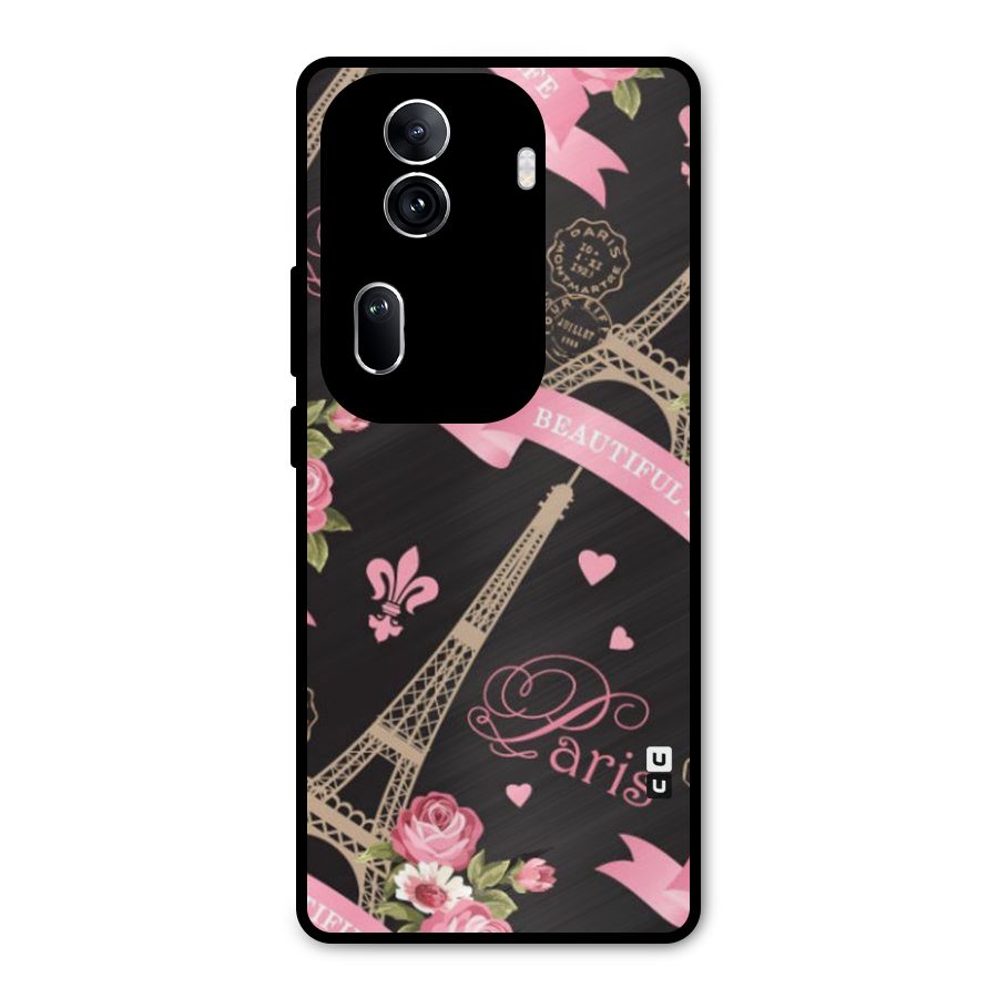 Love Tower Metal Back Case for Oppo Reno11 Pro 5G