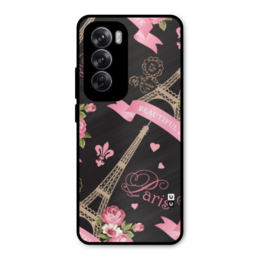 Love Tower Metal Back Case for Oppo Reno12 Pro