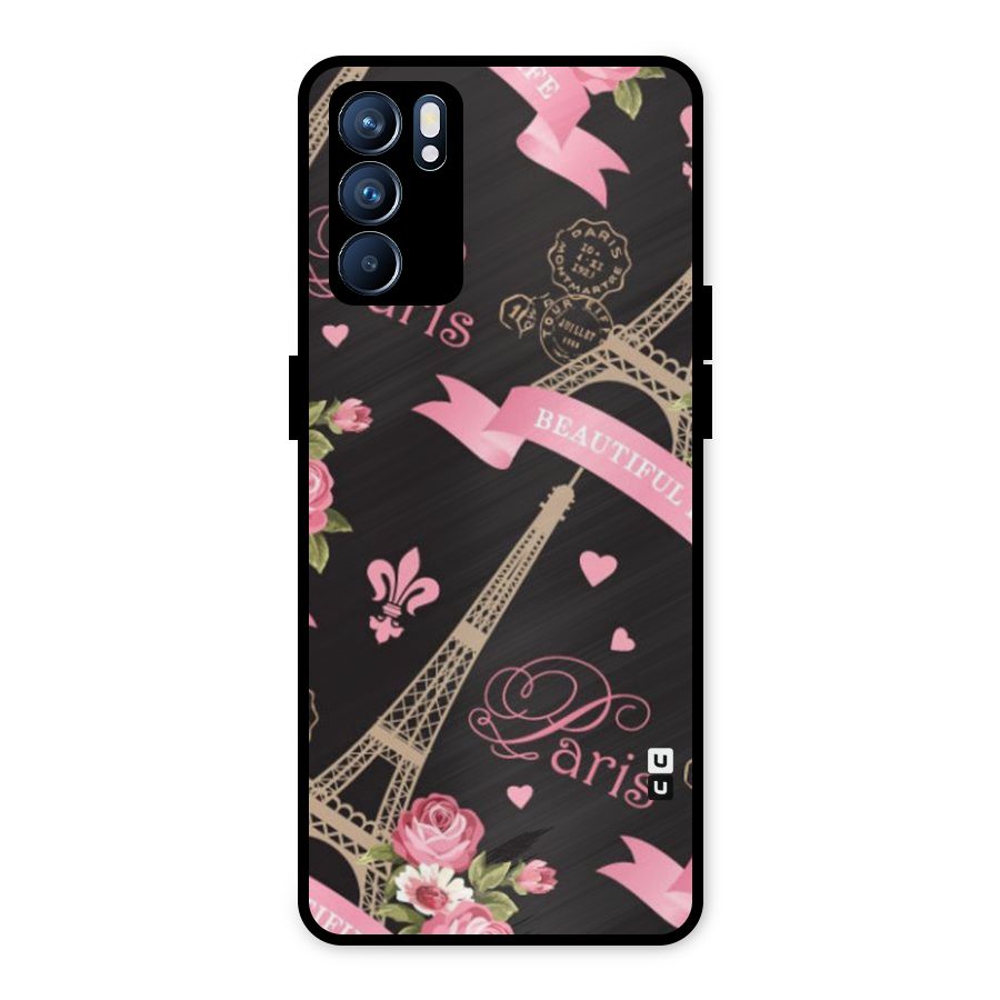Love Tower Metal Back Case for Oppo Reno6 5G