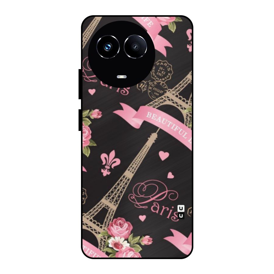 Love Tower Metal Back Case for Realme 11X