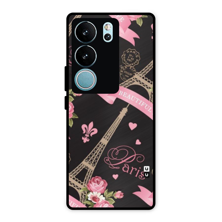 Love Tower Metal Back Case for Vivo V29 Pro