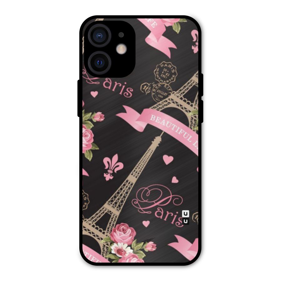 Love Tower Metal Back Case for iPhone 12 Mini