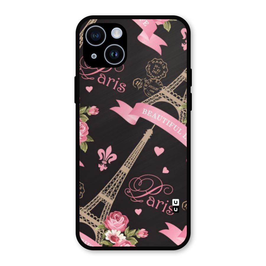 Love Tower Metal Back Case for iPhone 14