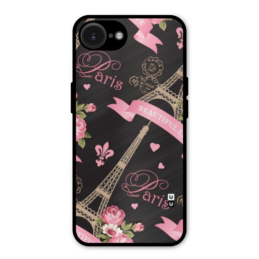 Love Tower Metal Back Case for iPhone 16e
