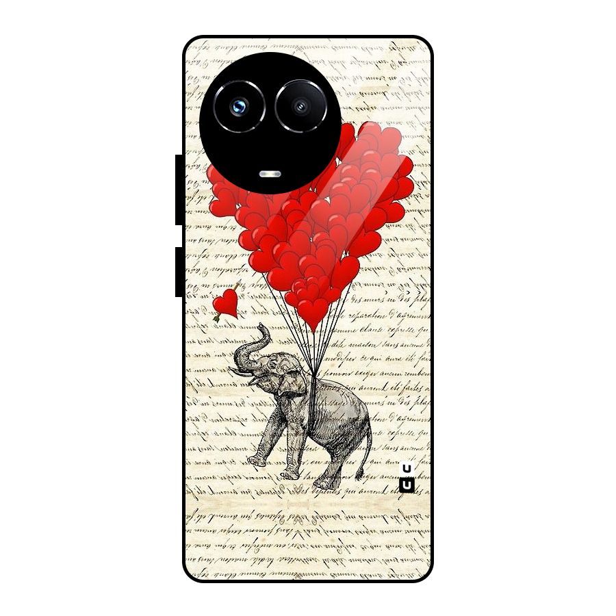 Love Weight Glass Back Case for Realme 11X