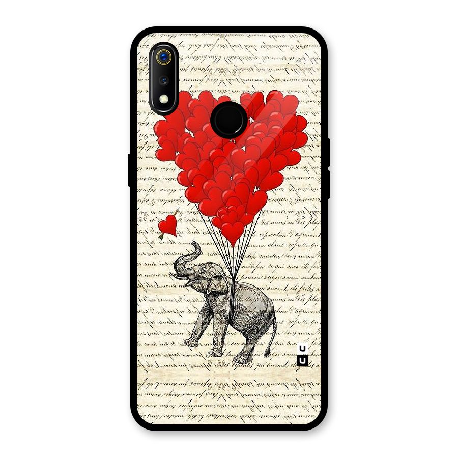 Love Weight Glass Back Case for Realme 3i