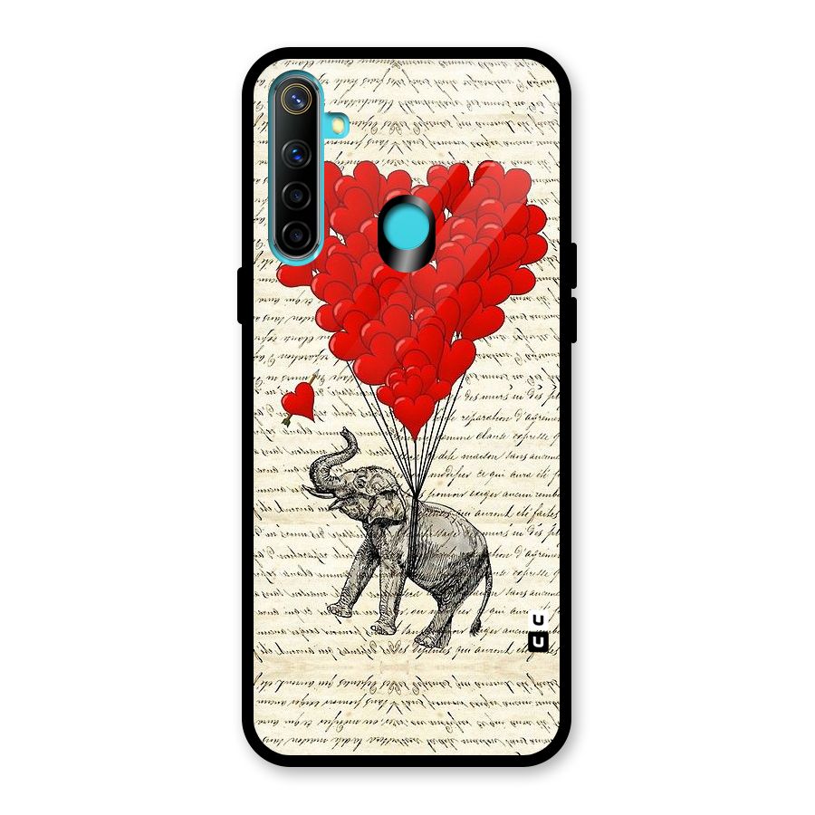 Love Weight Glass Back Case for Realme 5i